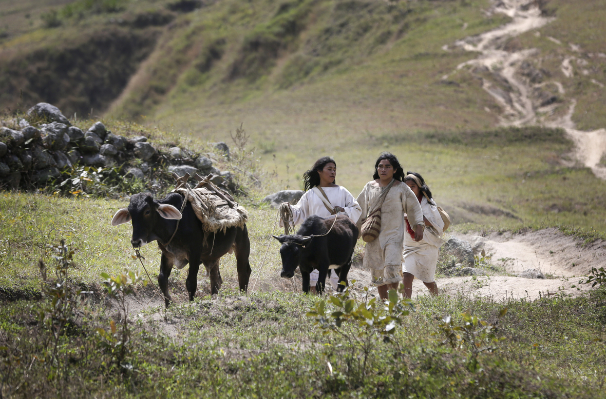 Männer der Kogi, einer indigenen Bevölkerungsgruppe in Kolumbien.