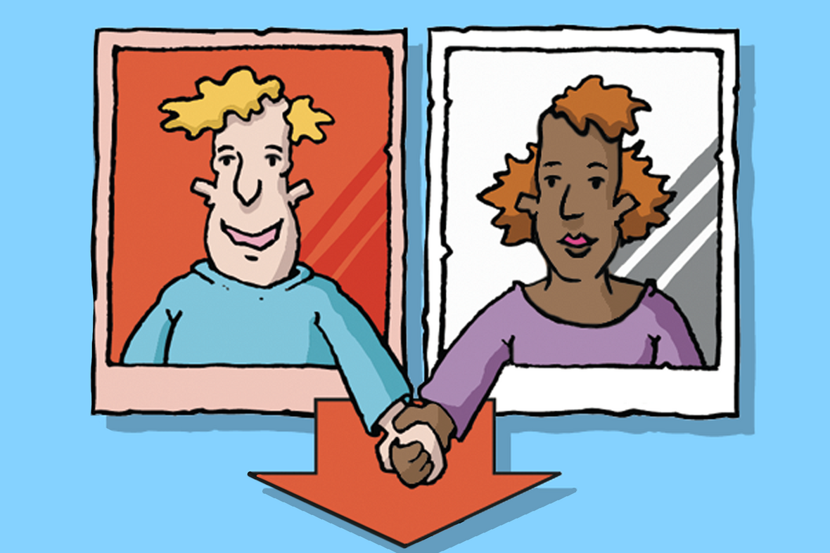 Familie kann ganz unterschiedlich aussehen. Illustration zu Artikel 6 des Grundgesetzes: Familie