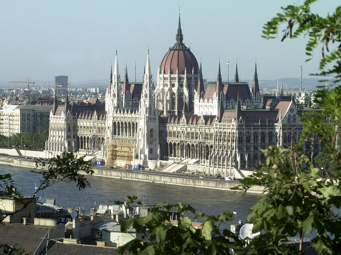 Budapest, die Hauptstadt von Ungarn. Gezeigt wird das Parlamentsgebäude.