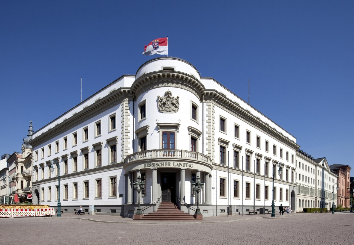 Im ehemaligen Stadtschloss befindet sich der Hessische Landtag