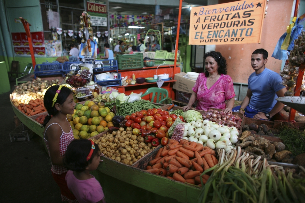 Ein Markt in Kolumbien.