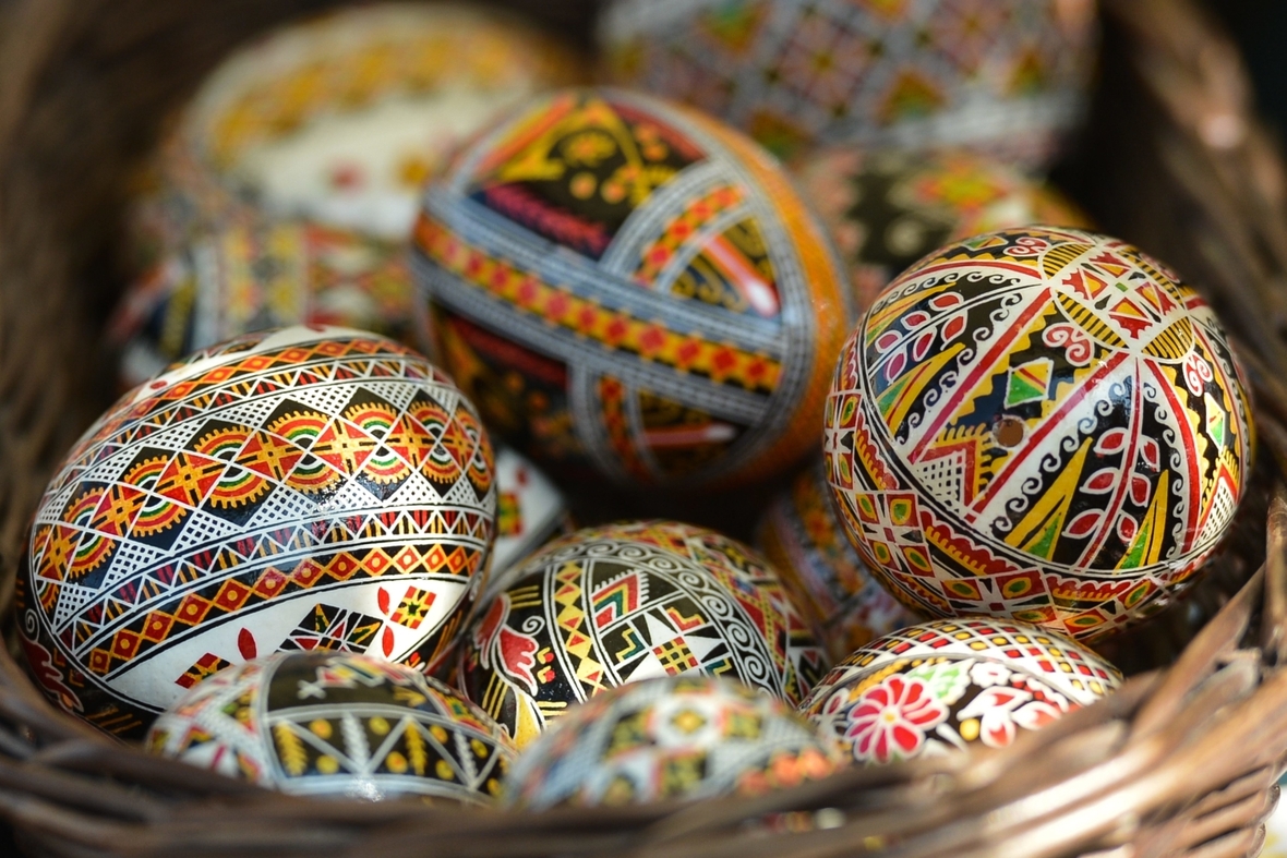 "Pisanki" werden die kunstvoll handbemalten Ostereier in der Ukraine genannt.