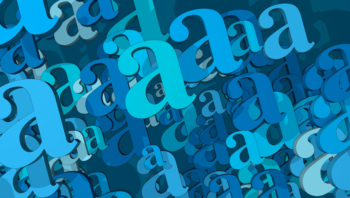mehrfache Wiederholung des Buchstaben a