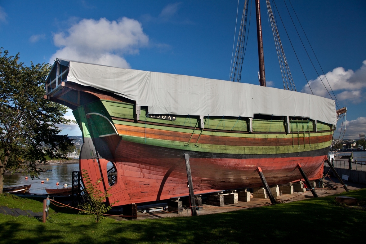 Amundsens Schiff Gjoa liegt in der norwegischen Hauptstadt Oslo nicht mehr im Wasser.