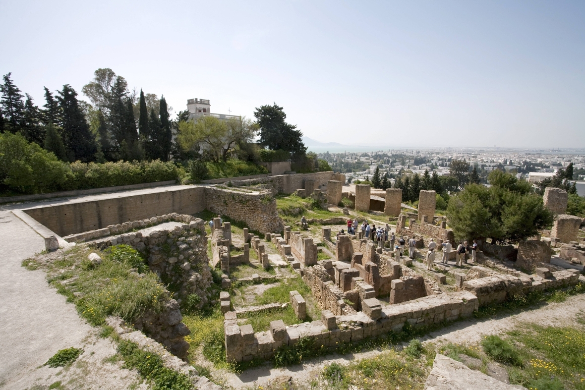 Die Ruinen der antiken Stadt Karthago bei Tunis