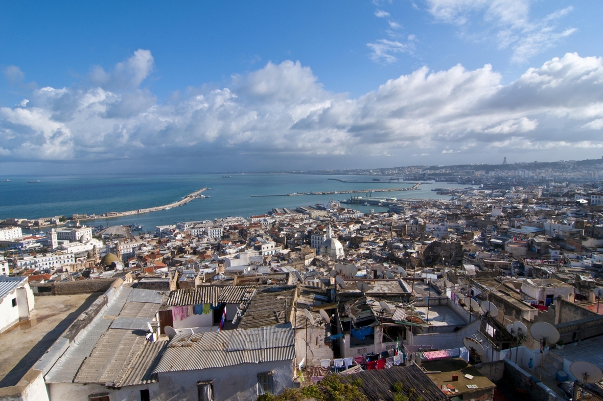 Blick auf Kasbah, die Altstadt von Algier. Sie gehört zum Unesco Weltkulturerbe
