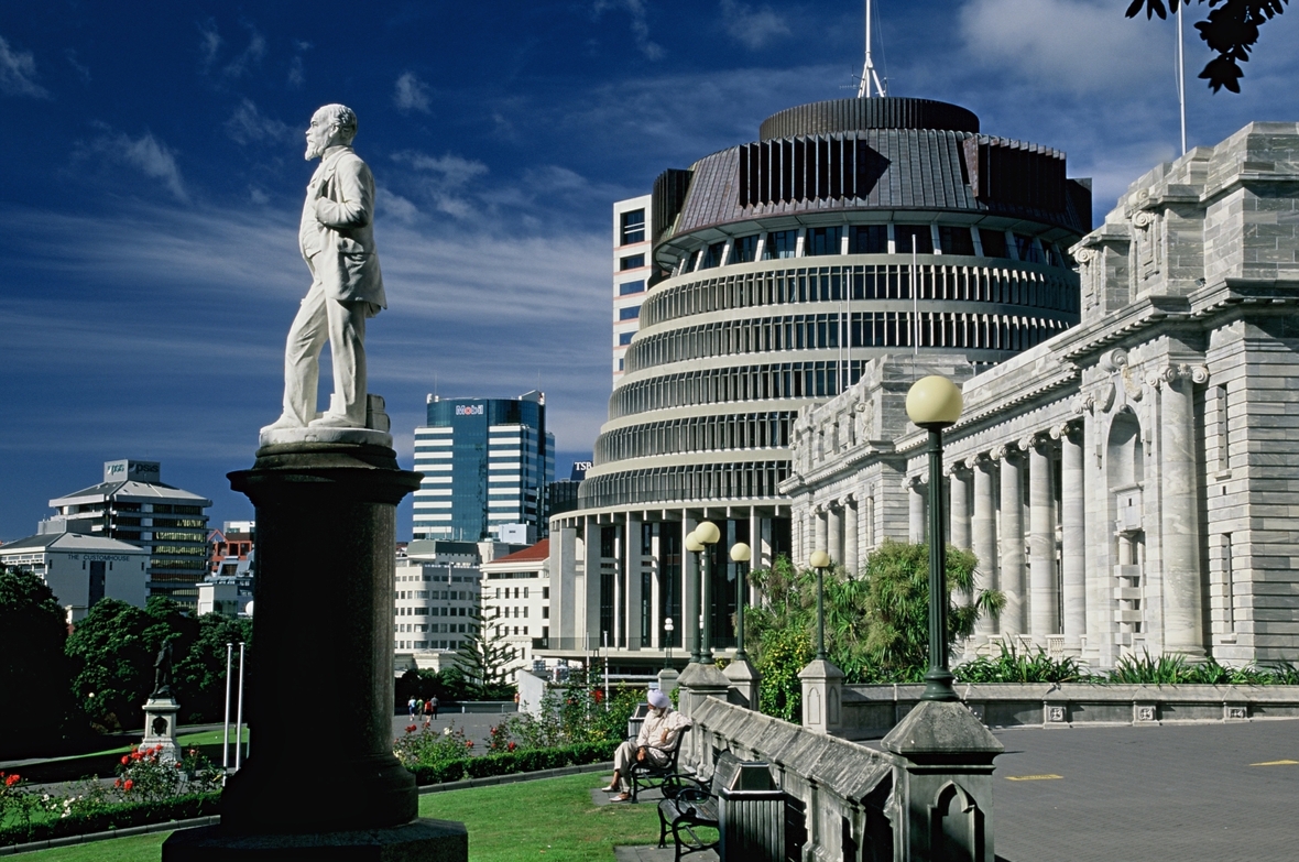 Regierungsgebäude in der neuseeländischen Hauptstadt Wellington.