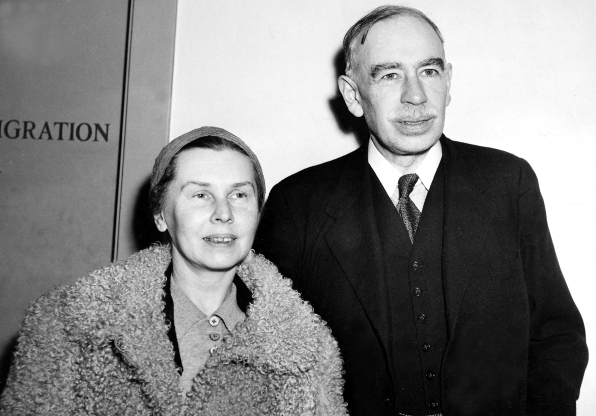Der britische Wirtschaftswissenschaftler John Maynard Keynes mit seiner Frau. Auf seine Überlegungen geht die Idee einer Finanztransaktionssteuer zurück.