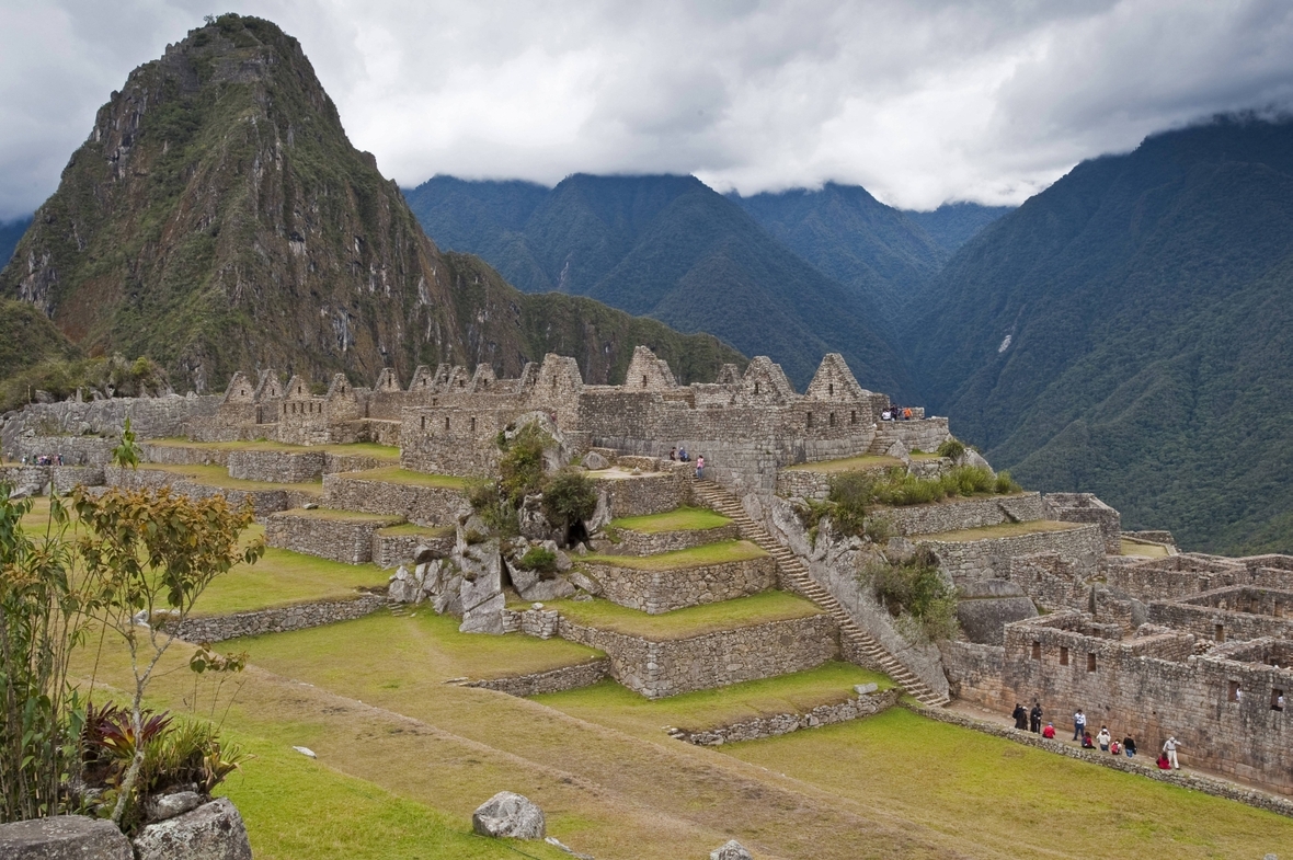 Ruinen der antiken Stadt Machu Picchu in den Anden von Peru.