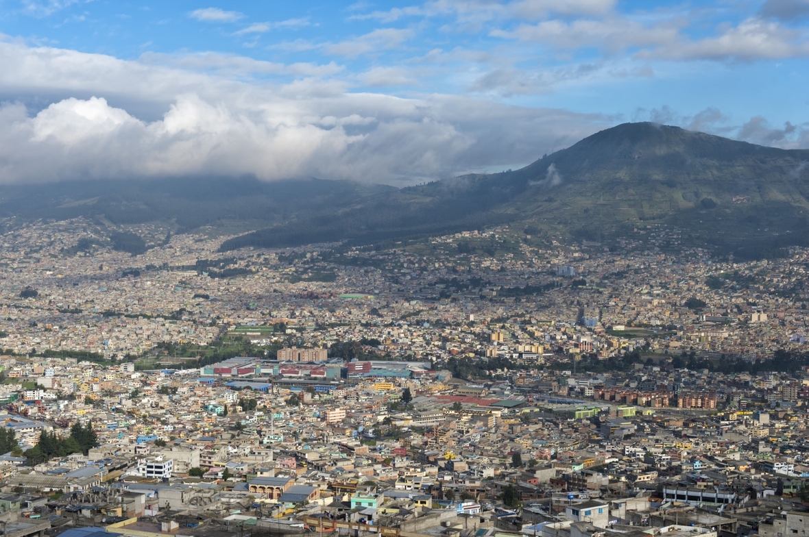 Blick auf Quito, die Hauptstadt von Ecuador.