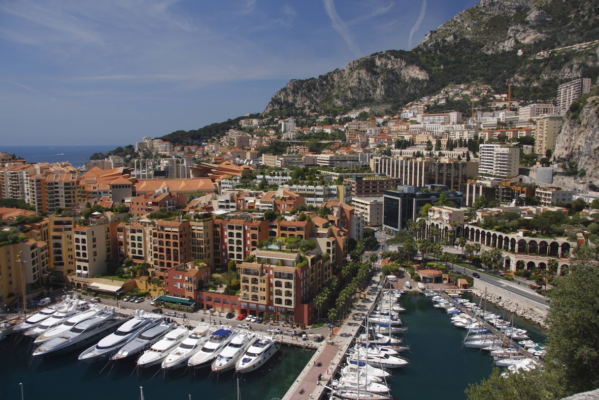 Yachthafen Fontvieille in Monte Carlo, Monaco.