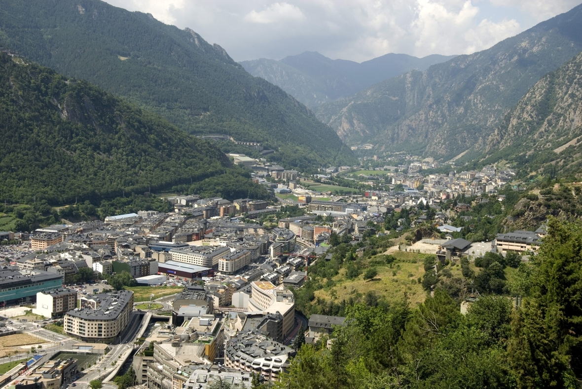 Blick auf Andorra la Vella, die Hauptstadt von Andorra.