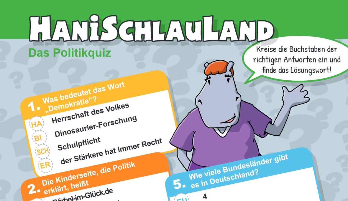 HanisauLand: HaniSchlauLand-Quiz