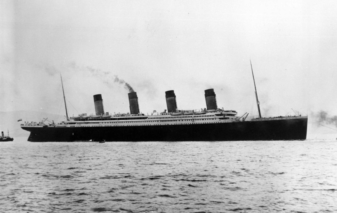 Die "Titanic" bei ihrer Jungfernfahrt