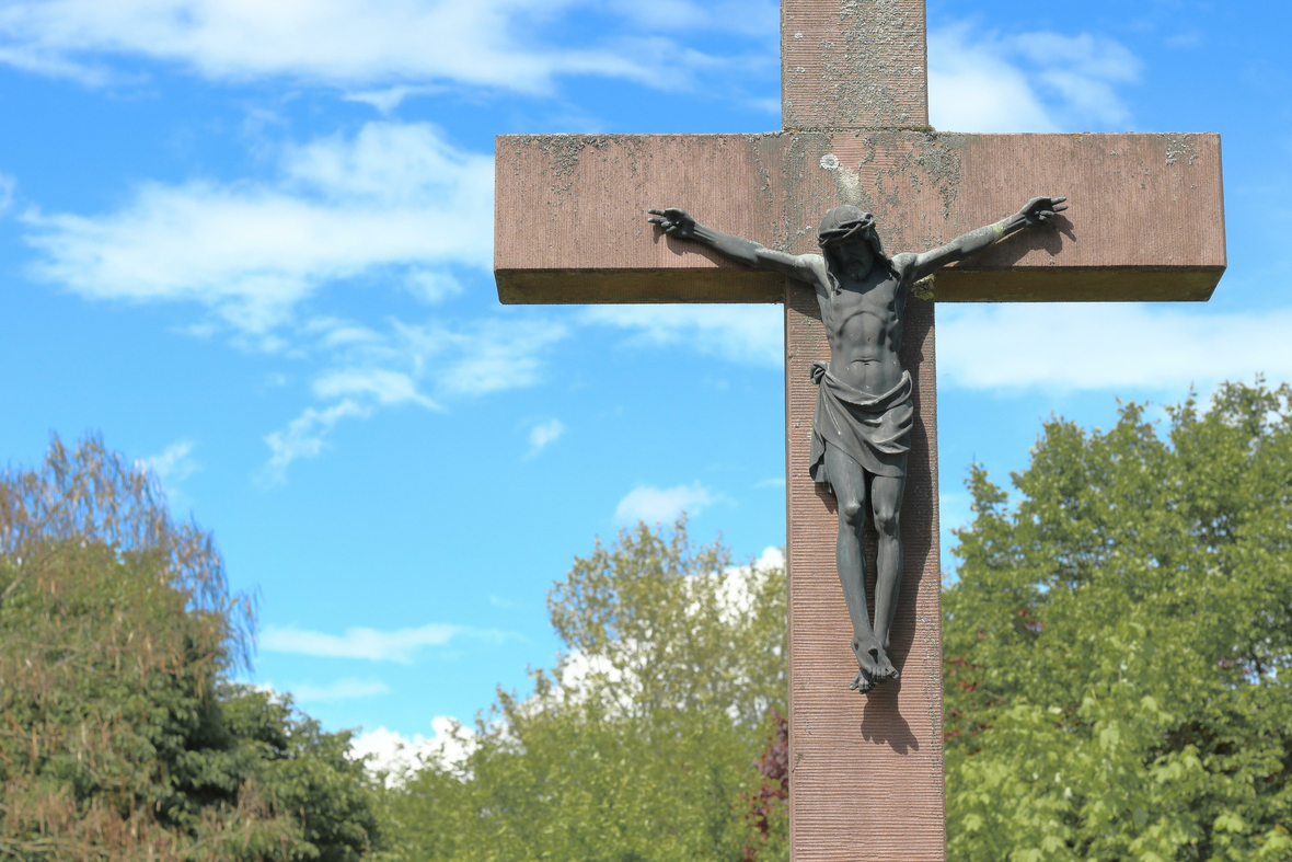Jesus am Kreuz, ein Symbol für das Christentum