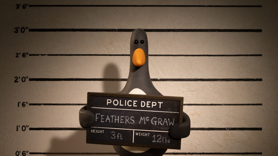 Pinguin Feathers McGraw verhaftet