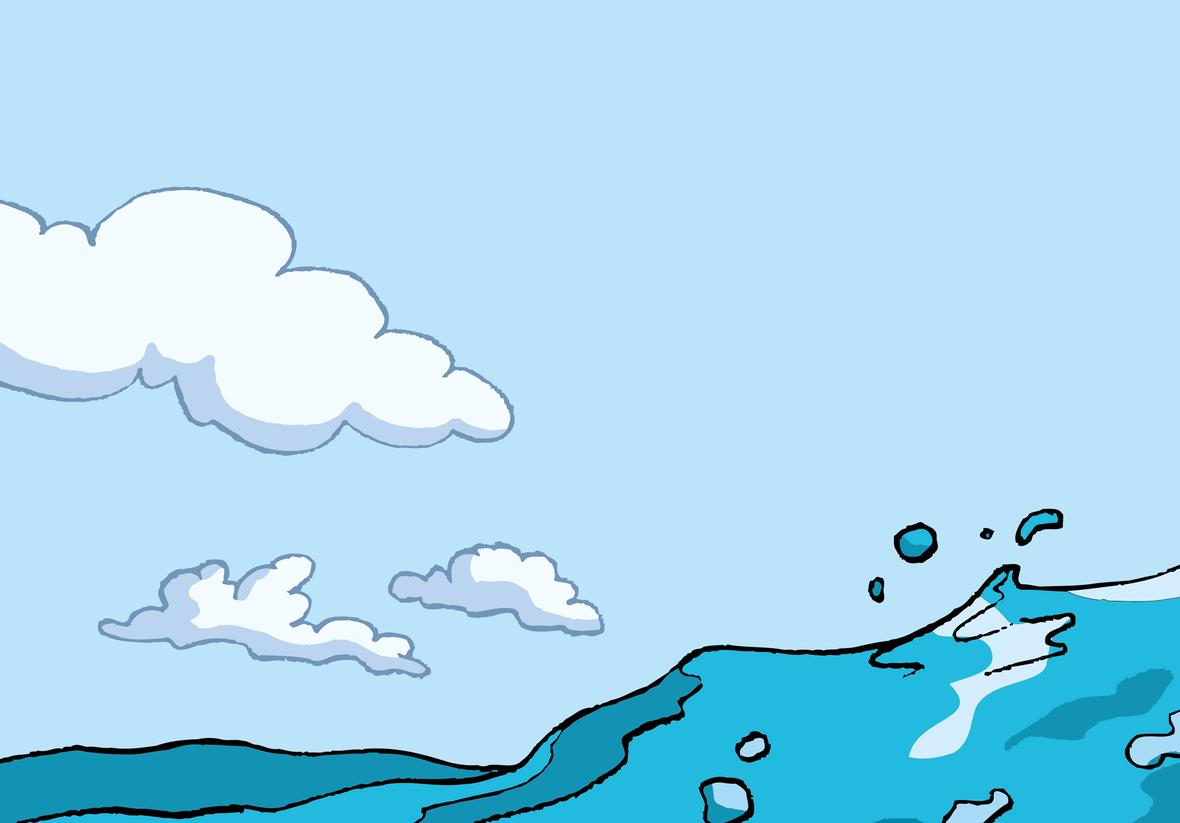 Wellen. llustration zu Artikel 6 des Grundgesetzes: Familie
