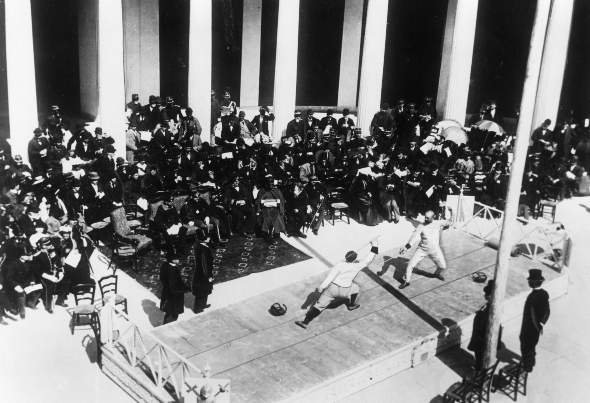 Fechten bei den Olympischen Spiele 1896 in Athen.