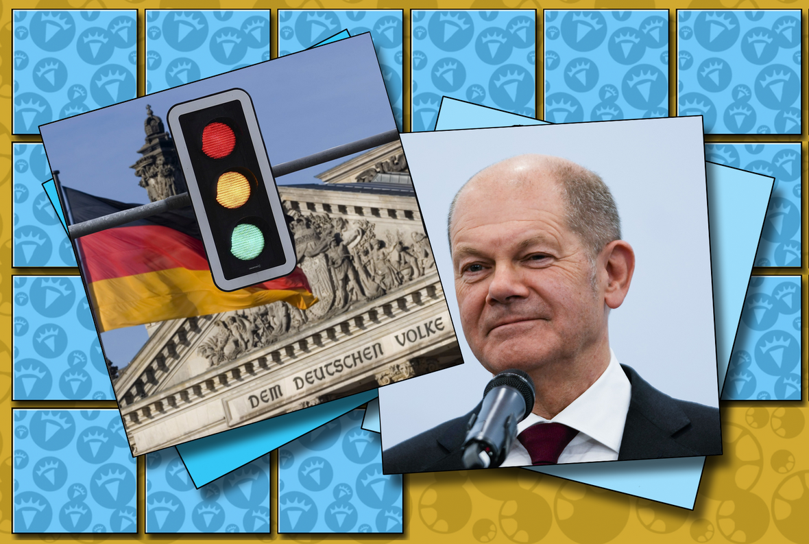 Teaser-Bild für das Memospiel in der Variante "Ampel-Koalition"