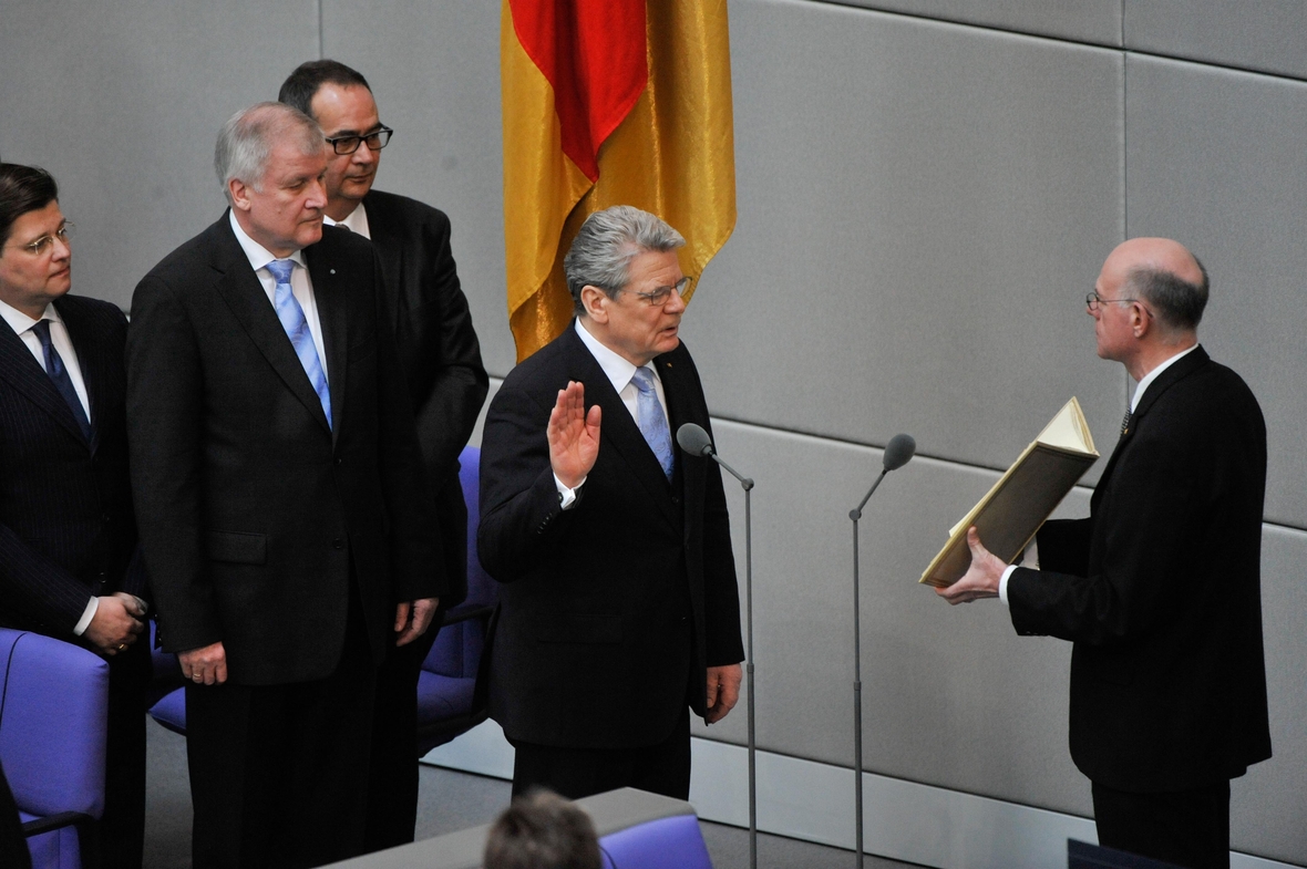 Vereidigung von Bundespräsident Gauck am 23. März 2012 im Bundestag.