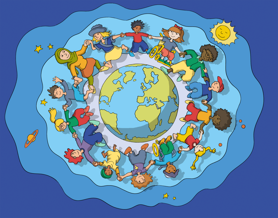 Illustration von Kindern aus aller Welt