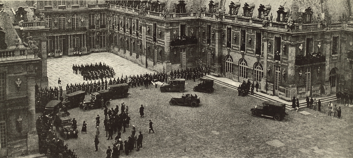 Ankunft für die Unterzeichnung des Versailler Vertrages am 28. Juni 1919 in Versailles