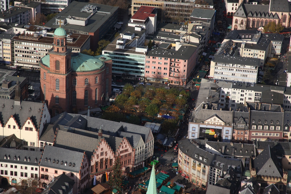 Aktuelle Ansicht der Frankfurter Paulskirche. Hier tagte 1848 die Nationalversammlung.
