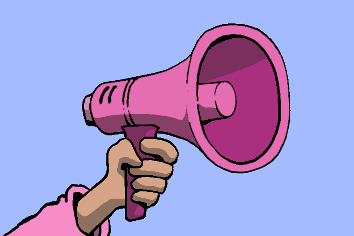Lautsprecher. Illustration zu Artikel 5 des Grundgesetzes: Meinungsfreiheit