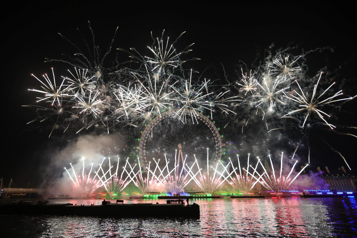 Feuerwerk in London zum Neujahr 2026