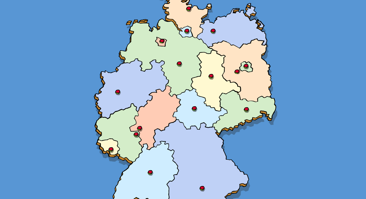 Vorschau Deutschlandkarte Bundesländer