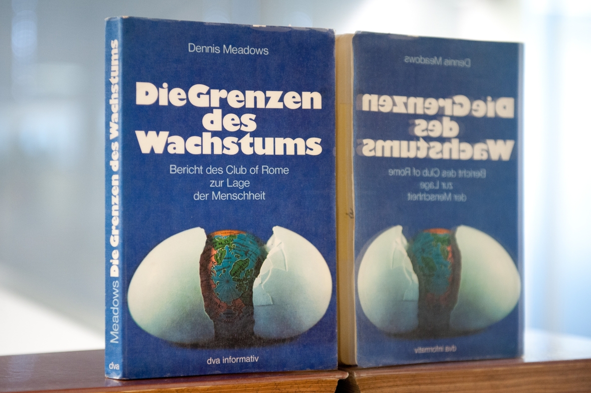 Titelblatt des Buches "Die Grenzen des Wachstums". Es wurde 1972 geschrieben und war eine sehr wichtige Studie zum Thema "Nachhaltigkeit".