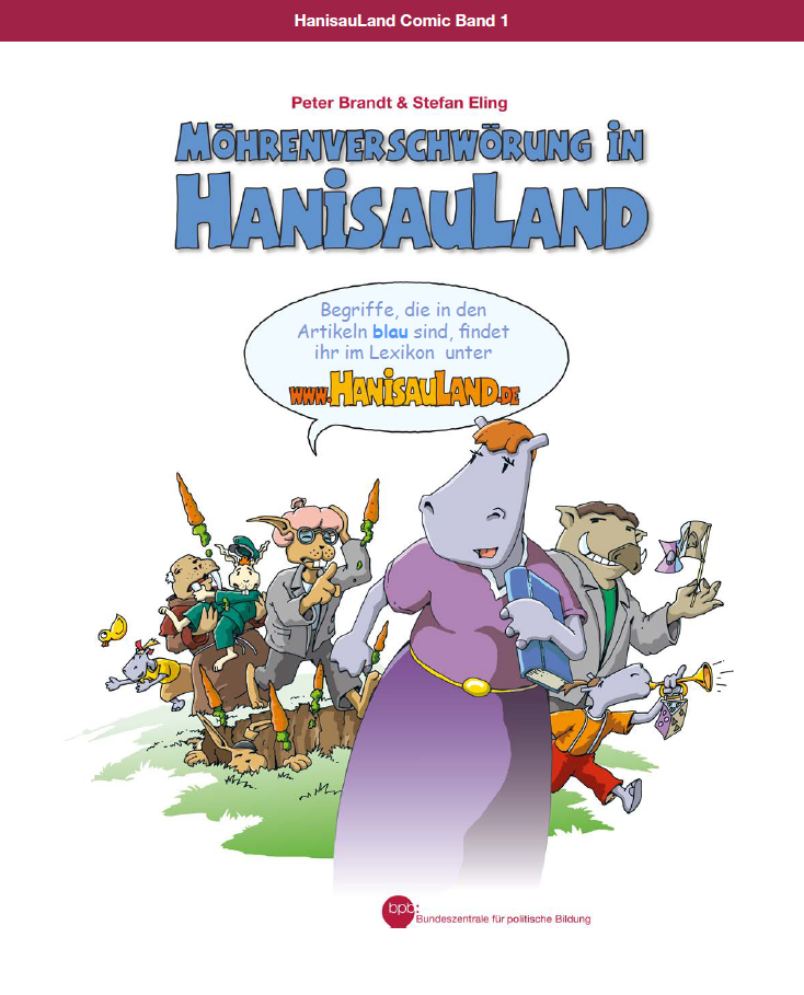 Cover: HanisauLand-Comicband 1 "Möhrenverschwörung in HanisauLand"