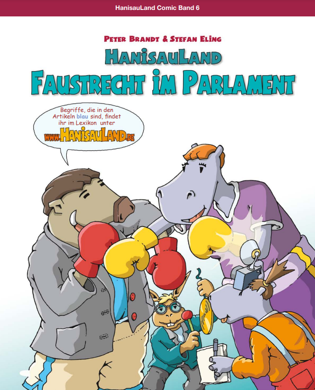 Cover: HanisauLand-Comicband 6 "Faustrecht im Parlament"