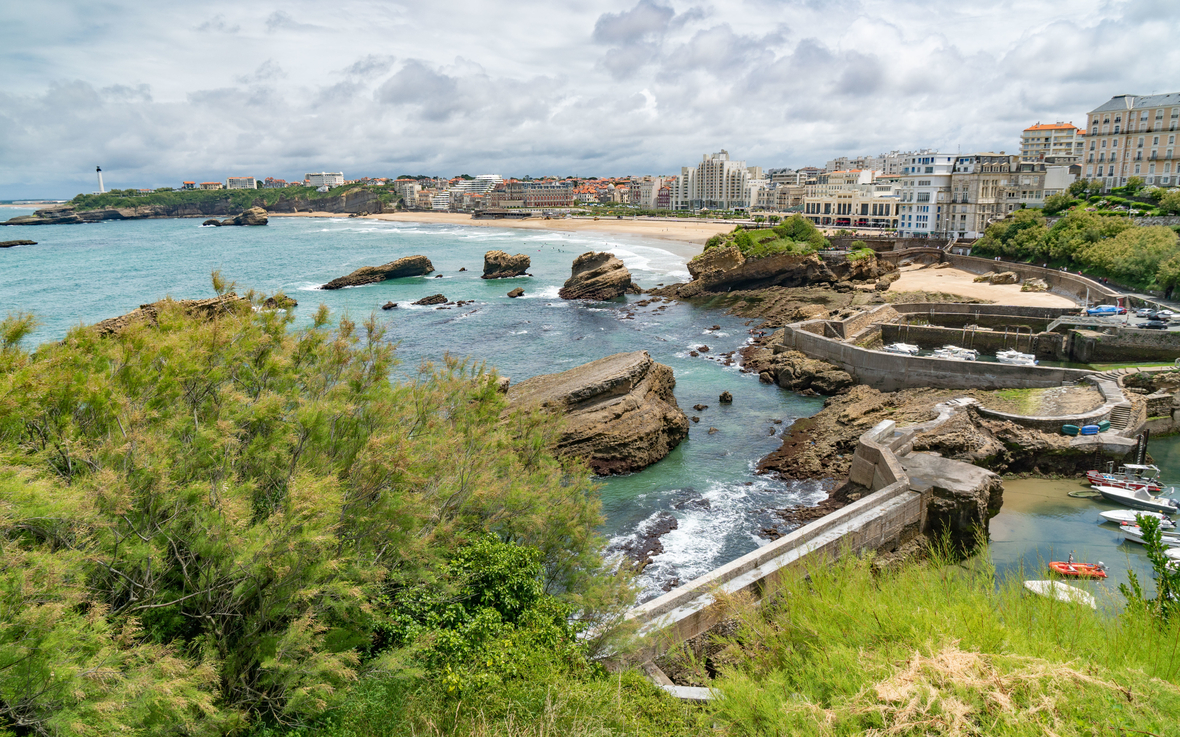 Badeort Biarritz am Atlantik-Strand