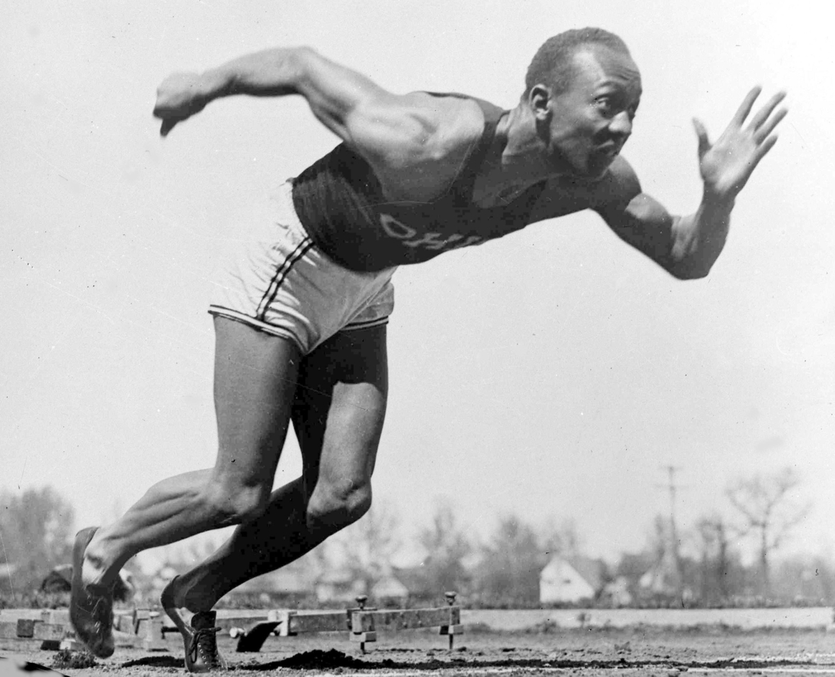 Jesse Owens beim Training