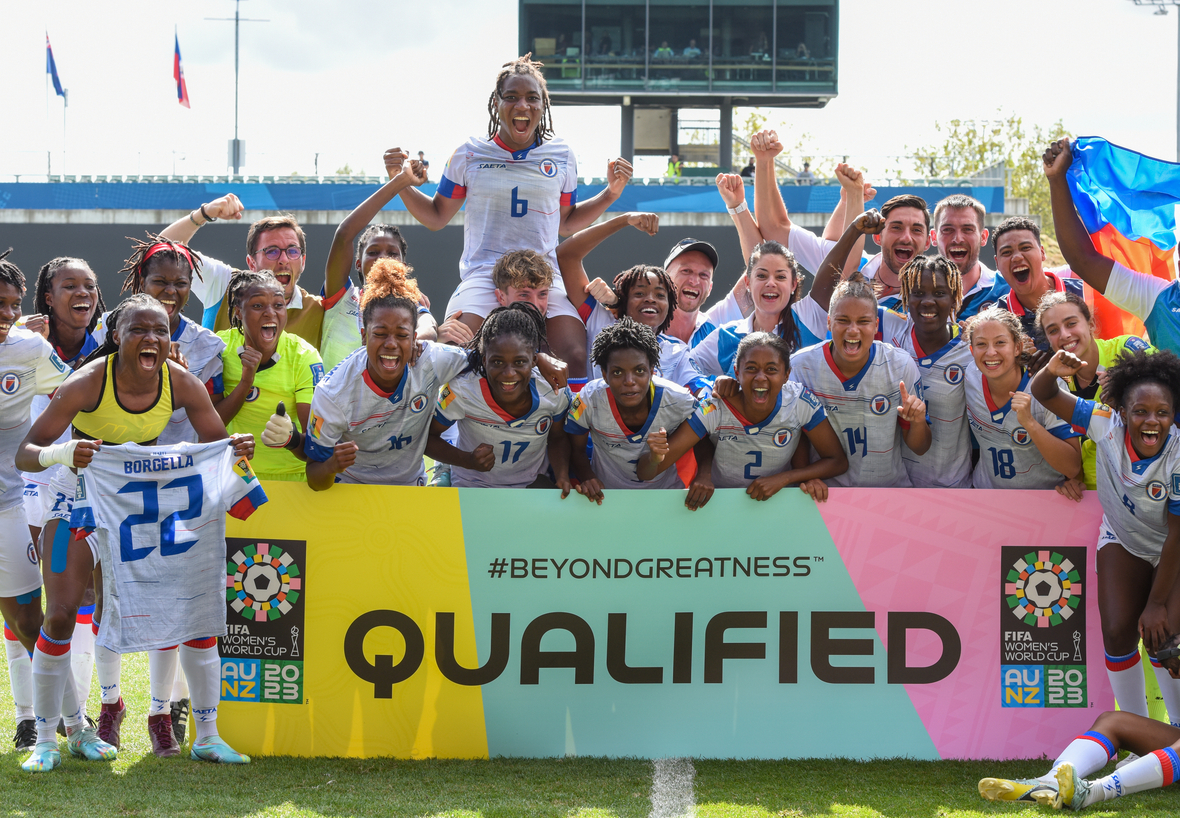 Das Nationalteam von Haiti freut sich über die erste Teilnahme bei einer Frauen-Fußball-WM.