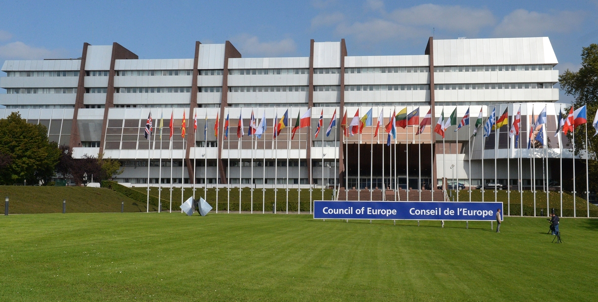 Außenansicht des Gebäudes des Europarats in Straßburg