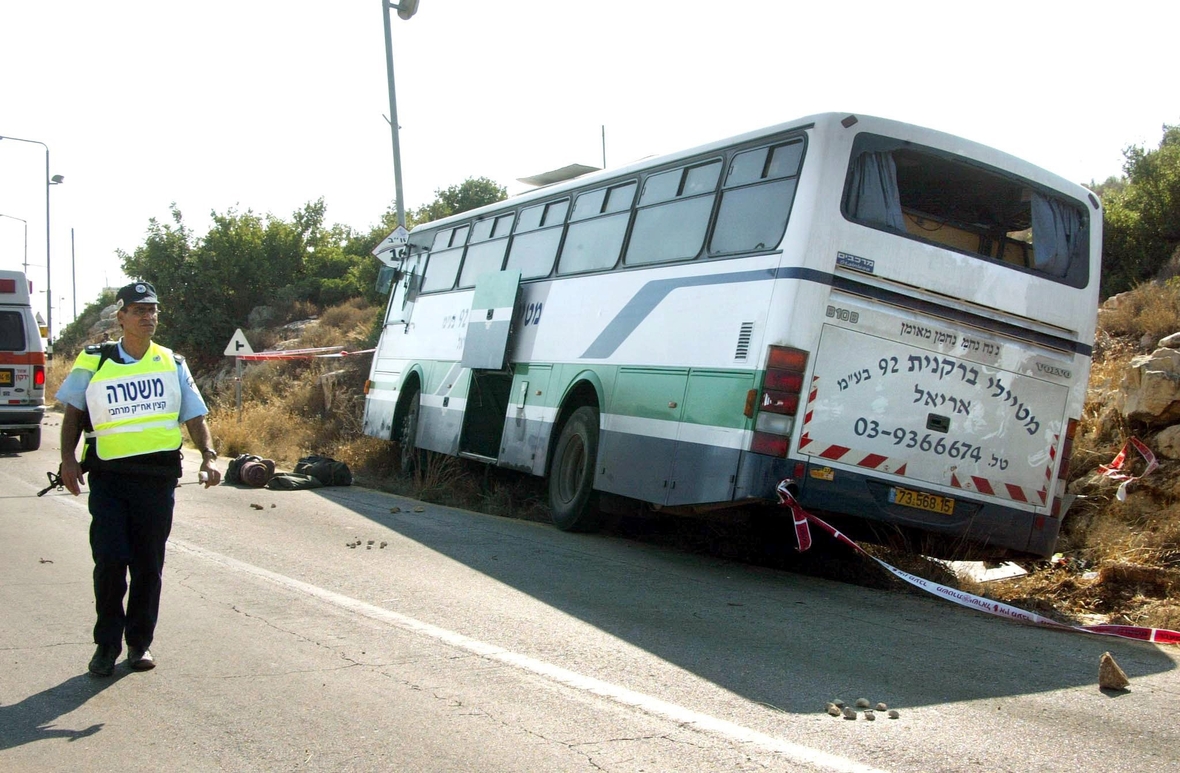 Palästinensische Attentäter töteten bei diesem Terroranschlag  2002 acht Israelis.