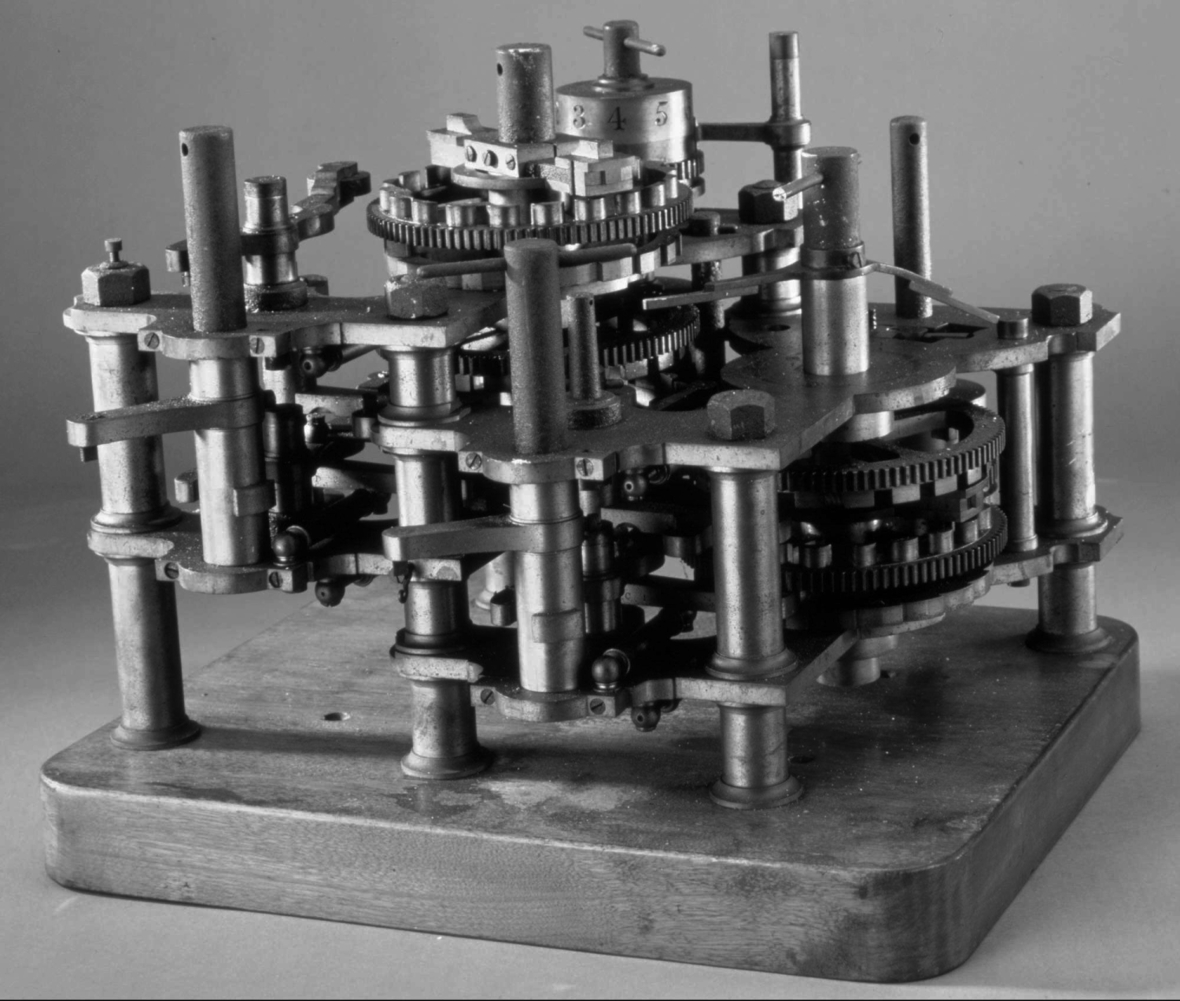 Ein Teil des "Difference Engine". Charles Babbage hat diese Rechenmaschine zwischen 1823 and 1842 erfunden und weiterentwickelt.