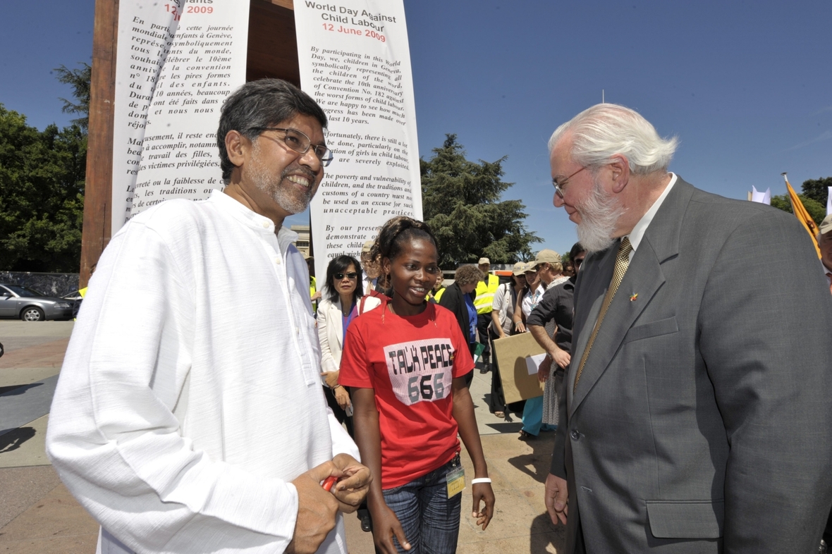 Kailash Satyarthi am Welttag gegen Kinderarbeit, dem 12. Juni (hier 2009).