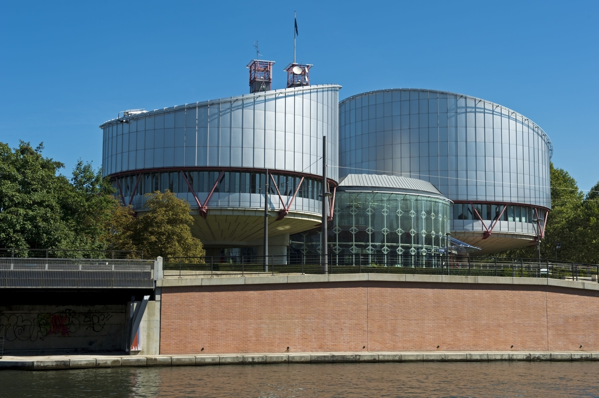 Außenansicht des Europäischen Gerichtshofs für Menschenrechte in Straßburg.