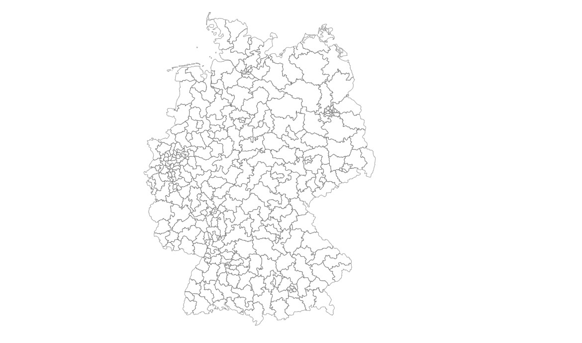 Karte der Wahlkreise zur Bundestagswahl 2021