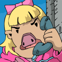 Jutta am Telefon