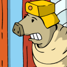 König Speckig sieht besorgt aus.