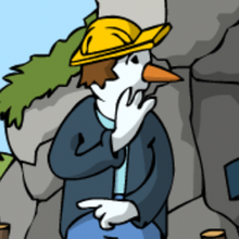 Ein Forschungsassistent fragt, ob die Pfadfindergruppe in die Höhle darf.