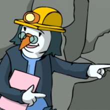 Die Professorin zeigt in der Höhle auf eine weitere Wand mit Höhlenmalerei.