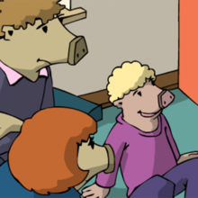 Eine Familie sitzt gemeinsam vorm Fernseher.