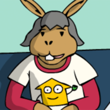 Eine Häsin des Startups schlägt etwas vor.