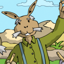 Der Alte Hase beim Stäbchen ziehen.