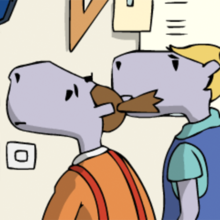 Hippel und Hippa als Reporter
